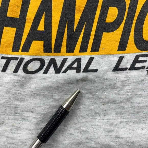 90s Vintage Pittsburgh Pirates Graphic Tee Mens XL Dead Stock 1991 NL Champions - Picture 6 of 11